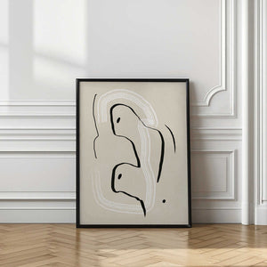 Tablou înramat „Reclining nude line art” de Little Dean