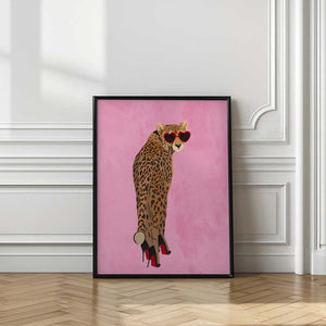 Tablou înramat „Sexy cheetah in heels” de Sarah Manovski