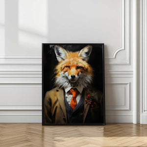 Tablou înramat „Fox hipster” de Justyna Jaszke