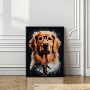 Tablou înramat „Dog hipster 2” de Justyna Jaszke