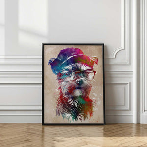 Tablou înramat „Dog graphic 1” de Justyna Jaszke