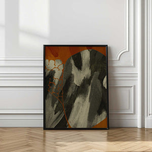 Tablou înramat „Earthy Abstract Flow” de Treechild