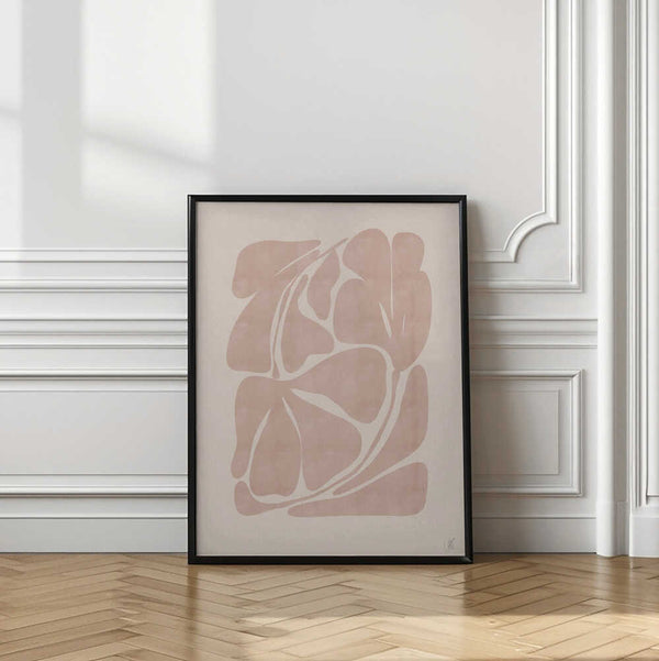 Tablou înramat „Beige Abstract Shapes” de Anne-Marie Volfova