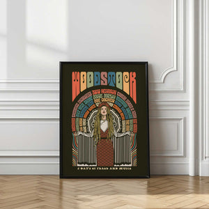 Tablou înramat „Woodstock Festival Poster” de Retrodrome