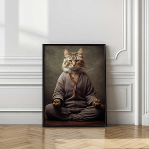 Tablou înramat „Cat yoga 2” de Justyna Jaszke