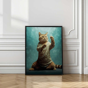 Tablou înramat „Cat yoga 4” de Justyna Jaszke