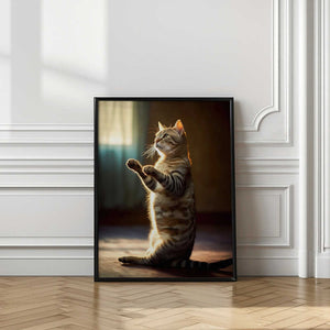 Tablou înramat „Cat yoga 6” de Justyna Jaszke