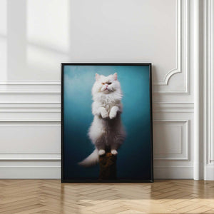 Tablou înramat „Cat yoga 8” de Justyna Jaszke