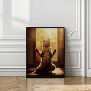 Tablou înramat „Cat yoga 10” de Justyna Jaszke