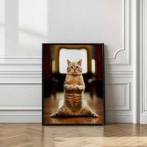 Tablou înramat „Cat yoga 12” de Justyna Jaszke