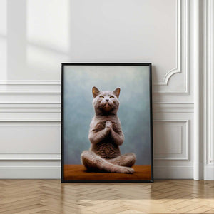 Tablou înramat „Cat yoga 13” de Justyna Jaszke