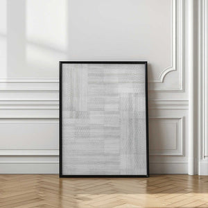 Tablou înramat „White Woven Blocks 1” de cartissi