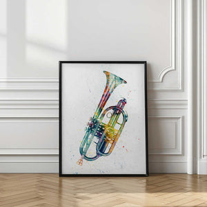 Tablou înramat „Cornet Abstract Watercolor” de Michael Tompsett