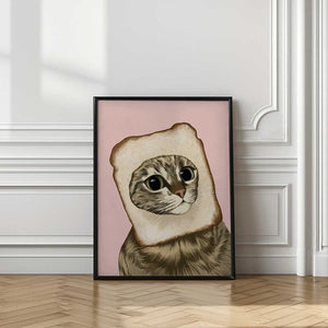 Tablou înramat „Bread Meme Cat” de Tara Royle