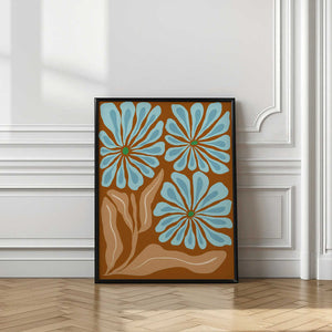 Tablou înramat „Amber Blooms” de Miho Art Studio