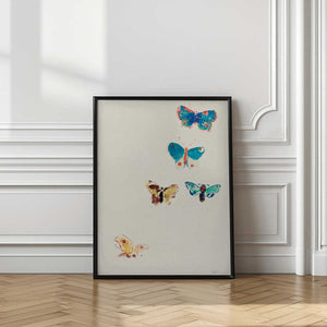 Tablou înramat „Five Butterflies” de Odilon Redon