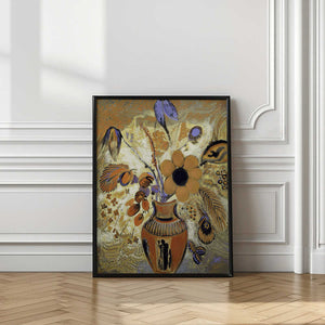 Tablou înramat „Etruscan Vase With Flowers” de Odilon Redon