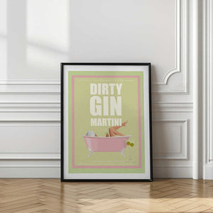 Tablou înramat „Jlr Cocktails- Dirty Gin Martini” de Jenny Liz Rome