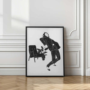 Tablou înramat „Jlr Dancingathome6 Blackandwhite Copy” de Jenny Liz Rome