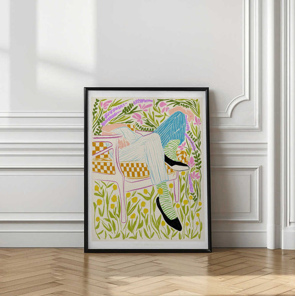 Tablou înramat „Jlr Quiet in the garden 2” de Jenny Liz Rome