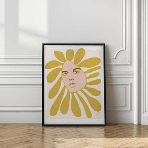 Tablou înramat „Jlr Flowerhead1 Copy 2” de Jenny Liz Rome