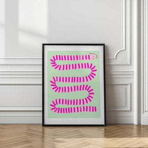 Tablou înramat „Pandc Pinksnake Copy” de Jenny Liz Rome