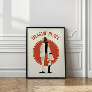 Tablou înramat „Imagine Peace Minimalist” de Retrodrome
