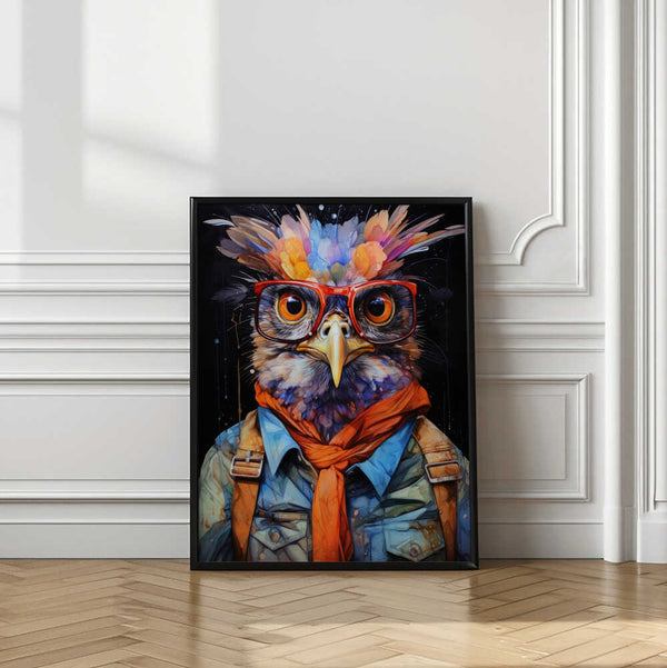 Tablou înramat „Bird Watercolor Animal Art (1)” de Justyna Jaszke