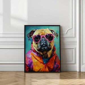 Tablou înramat „Dog Watercolor Animal Art” de Justyna Jaszke