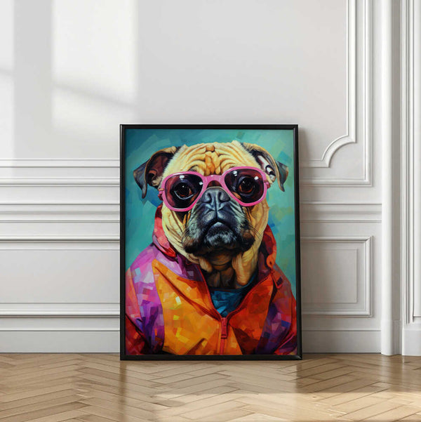 Tablou înramat „Dog Watercolor Animal Art” de Justyna Jaszke