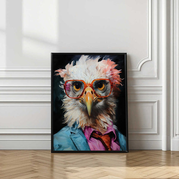 Tablou înramat „Dove Watercolor Animal Art” de Justyna Jaszke