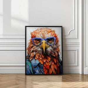 Tablou înramat „Eagle Watercolor Animal Art (1)” de Justyna Jaszke