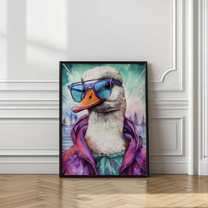 Tablou înramat „Goose Watercolor Animal Art” de Justyna Jaszke