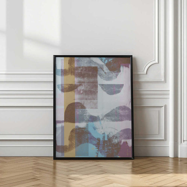 Tablou înramat „Abstract Shapes In Warm Pastel Colors  0010” de Dina Dankers
