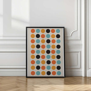 Tablou înramat „Retro Dot Delight” de THE MIUUS STUDIO