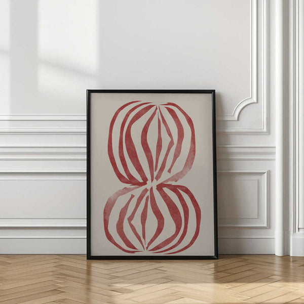 Tablou înramat „Crimson Echoforms” de THE MIUUS STUDIO