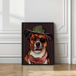 Tablou înramat „Dog” de The Whiskey Ginger