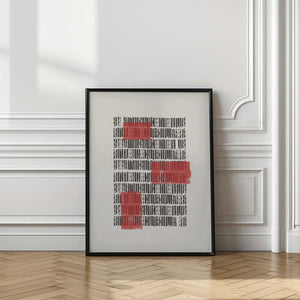 Tablou înramat „Crimson Grids” de THE MIUUS STUDIO