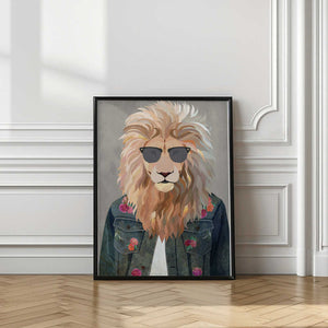 Tablou înramat „Golden fashion lion 4” de Sarah Manovski