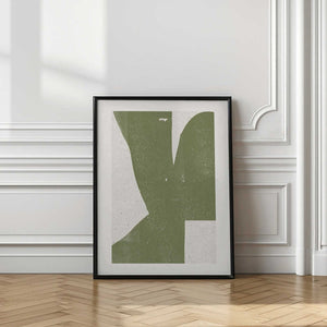 Tablou înramat „Green Abstract Form” de THE MIUUS STUDIO