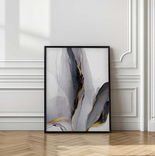 Tablou înramat „Golden Veins Flow” de Alevtina Shelest