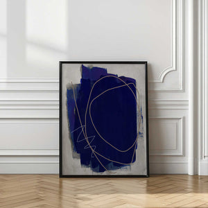 Tablou înramat „Blue Strokes 5” de Mareike Böhmer