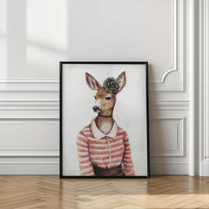 Tablou înramat „A Deer With A Human Body Shape” de Mike Koubou