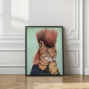 Tablou înramat „Stylish Tabby Cat” de Mike Koubou