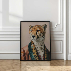 Tablou înramat „Sir Cheetah In Vintage Clothing” de SHANDU