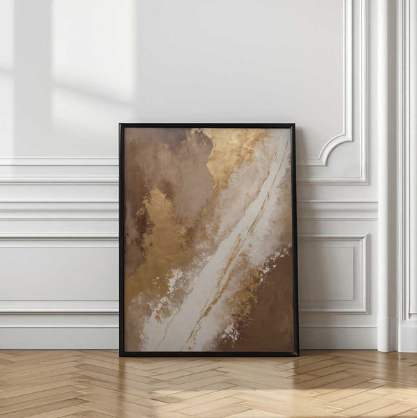 Tablou înramat „Earthy Tones With Gold Accents” de Alpenglow Workshop