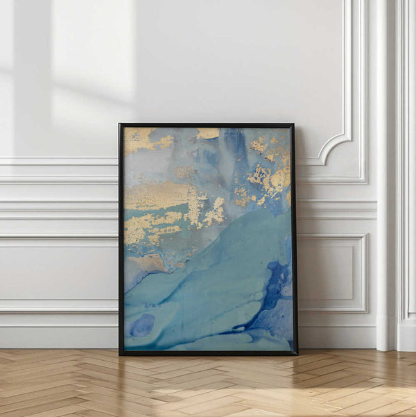 Tablou înramat „Golden Wavescape” de Julia Contacessi