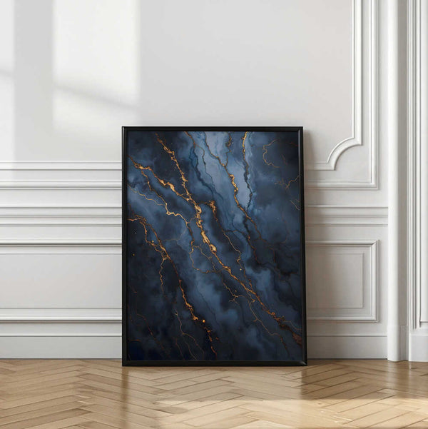 Tablou înramat „Blackout With Gold Vibes” de Kintsugi99