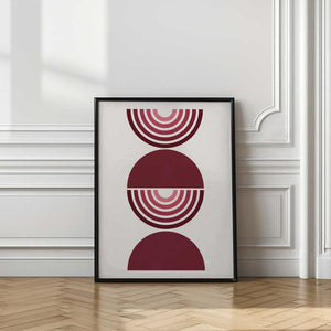 Tablou înramat „Red Symmetry Layers” de Vitor Costa
