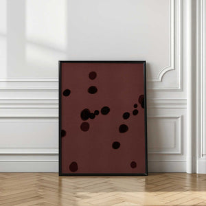 Tablou înramat „Dark Cocoa Dots” de Mela Patterns